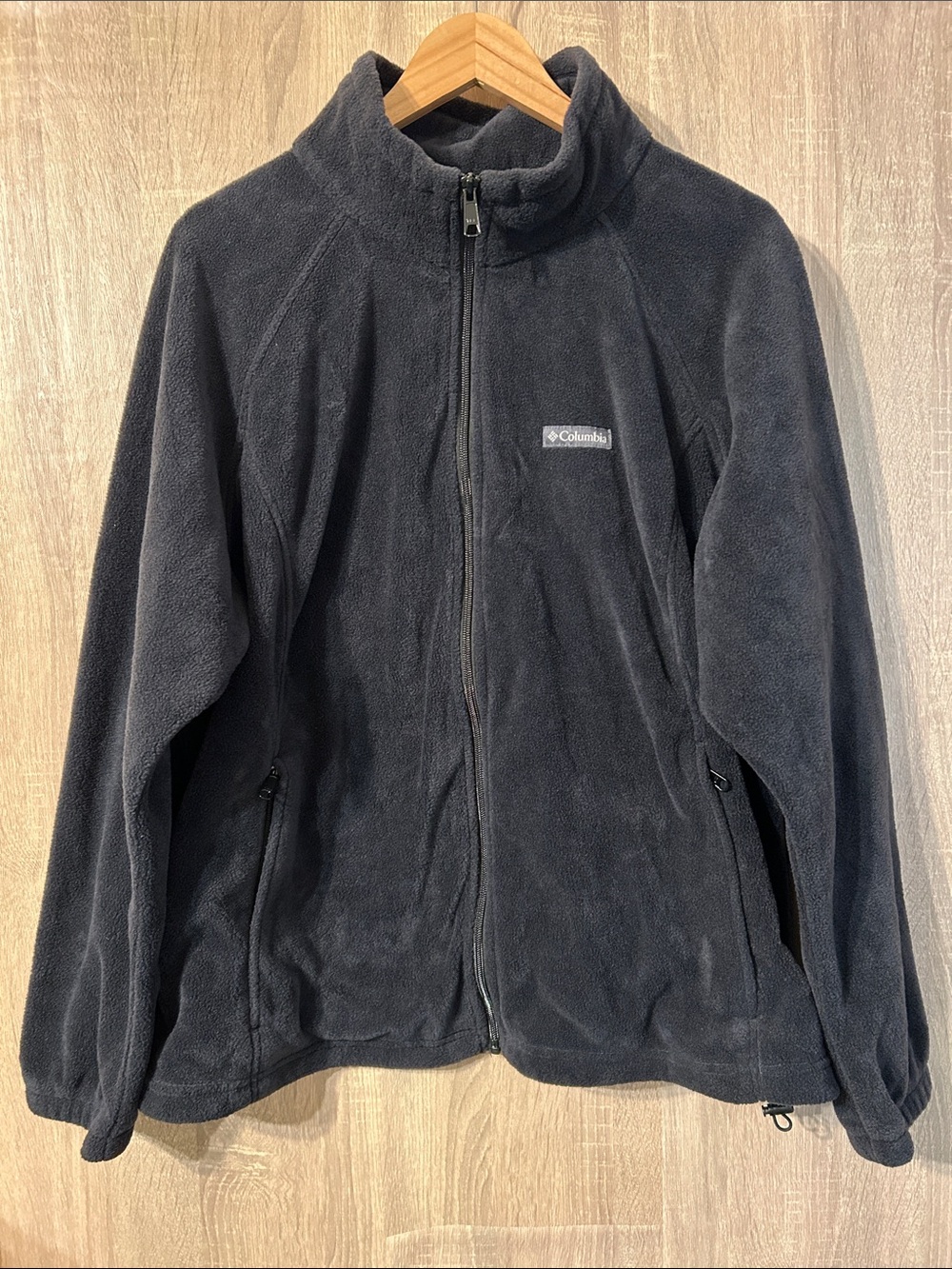 Columbia Charcoal Black Full-Zip Fleece Jacket Size 3X